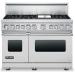 Viking 7 Series VDR7486GSS 48 Inch Pro-Style Dual-Fuel Range with 6 Sealed Burners in Stainless Steel